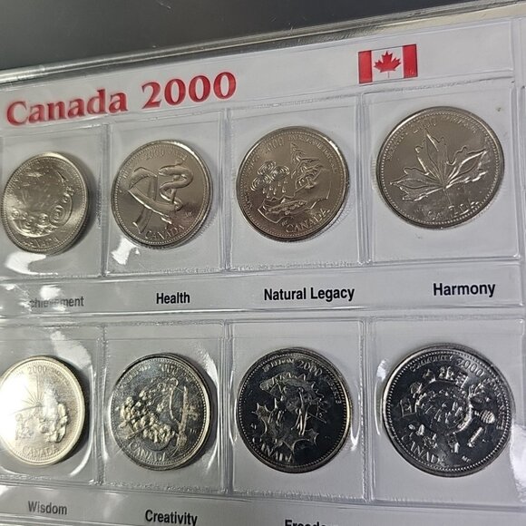 Vintage 2000 Millennium Quarters Canada's Future Coin Set Collectible Gift Set - Picture 4 of 7